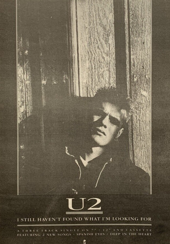 1987 poster pubblicitario - u2,
