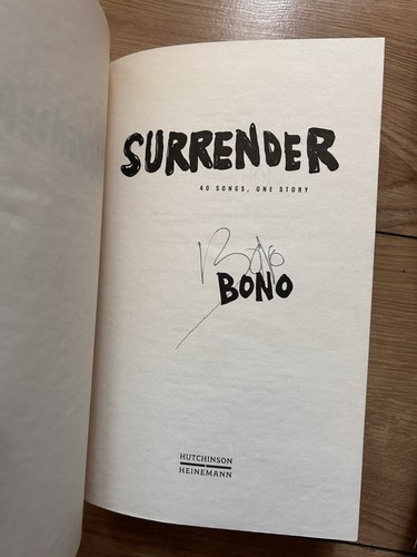 Bono signed surrender songs - bono,