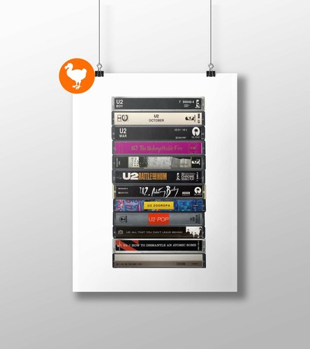 Poster stampa cassetta - u2:,