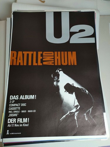 Plakat 1988 rattle and hun - u2,